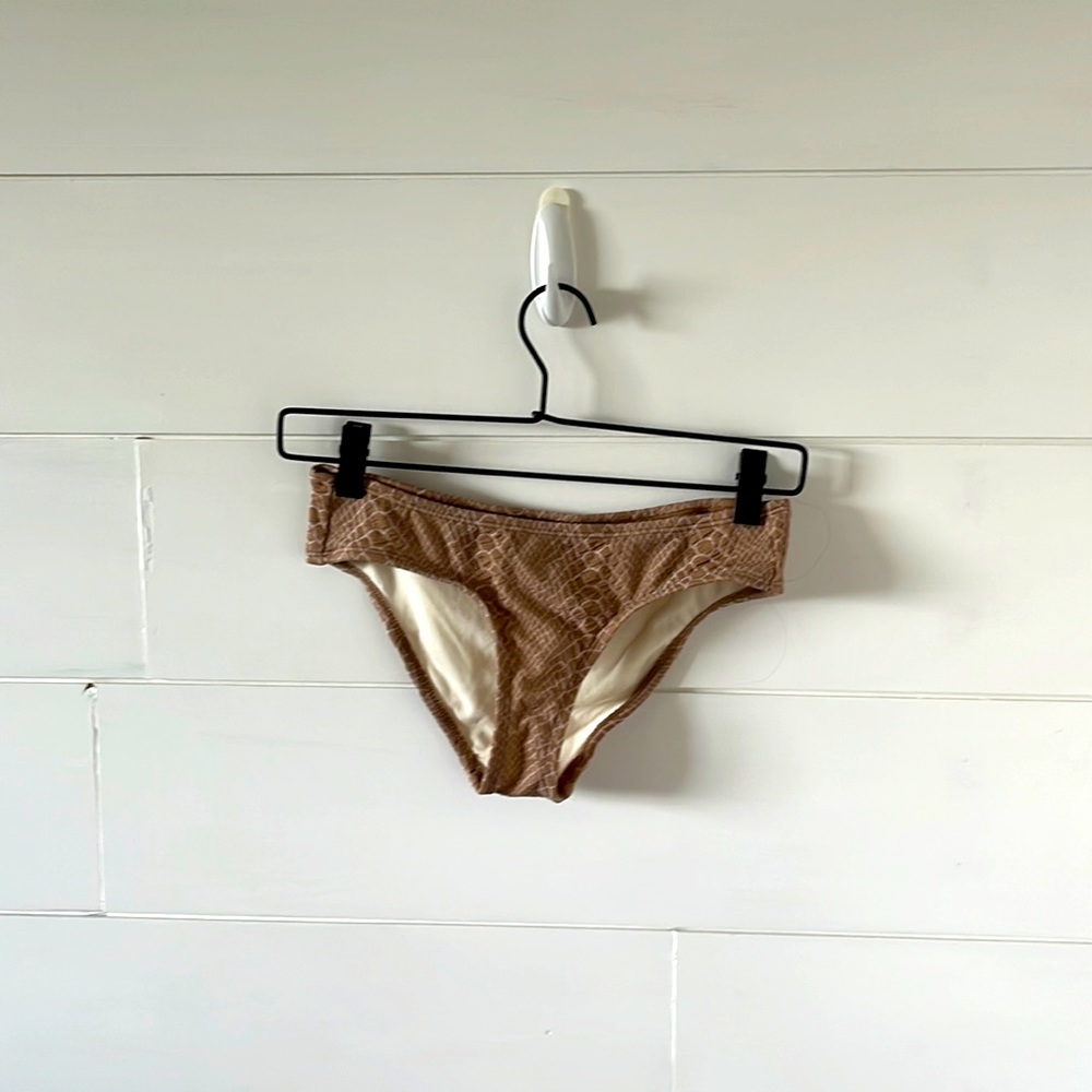Snakeskin print bikini bottoms